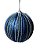 Bola Decorada Azul com detalhes em prata 10cm c/3 - Imagem 2