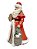 Escultura Papai Noel em Resina Vermelho Cinza e Branco 31cm - Imagem 1
