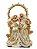 Sagrada Familia Decor Nude e Dourado em Resina e Tecido 34cm - Imagem 1