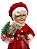 Mamae Noel em Pe com vestido Vermelho e arvore 45cm - Imagem 2