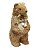 Urso Natalino Palha Natural em Pe com laço e pinhas 35cm - Imagem 2
