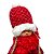 Boneca menina Decor com vestido Vermelho e Branco 40cm - Imagem 2