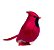 Pássaro Cardeal Vermelho 12cm - Imagem 2