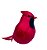 Pássaro Cardeal Vermelho 12cm - Imagem 1