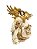Escultura Decorativa Anjo Pendente Nude e Dourado 40cm - Imagem 2