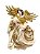 Escultura Decorativa Anjo Pendente Nude e Dourado 40cm - Imagem 1