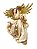 Escultura Anjo Pendente Nude e Dourado 40cm - Imagem 2