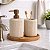 KIT BANHEIRO SABONETE LIQUIDO E COPO RUSTIC AREIA MART - Imagem 1
