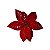 Flor Decorativa Poinsetia Vermelha em Veludo 34cm - Imagem 1
