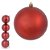 BOLA NATAL EM TUBO FOSCA C/4 UND (VERMELHO) 10cm - Imagem 1