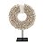 ESCULTURA EM CONCHAS COM SUPORTE EM METAL BEGE MART - Imagem 1