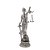 ESCULTURA DAMA DA JUSTICA DECORATIVA PRATA EM RESINA 30,5cm - Imagem 1