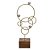 ESCULTURA DECORATIVA CIRCULOS METAL E MADEIRA DOURADO 46cm - Imagem 1