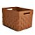 CESTO EM PU CARAMELO MART DECORATIVO G - Imagem 1