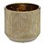 CACHEPOT EM CERÂMICA VERDE E DOURADO 19cm - Imagem 1