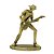 ESCULTURA MUSICO EM RESINA DOURADO TOCANDO GUITARRA - Imagem 1
