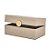 CAIXA EM MDF COM REVESTIMENTO EM PU BEGE MART 13x28cm - Imagem 2
