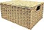 CESTO C/TAMPA MULTIUSO SEAGRASS WAYANA NATURAL MEK 40cm - Imagem 1
