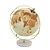 GLOBO DECOR COM PEDESTAL EM MARMORE BRANCO BEGE E DOURADO 26,5cm - Imagem 1