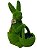 Escultura de coelho decor grama com cestinha - Imagem 2
