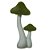 Cogumelo Decor De Resina Verde e Bege 30cm - Imagem 1