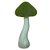 Cogumelo De Resina Decor Verde E Cinza 25cm - Imagem 1