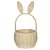CESTA PASCOA DECORATIVA C/ORELHAS DE COELHO (BEGE) 38cm - Imagem 1