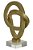 ESCULTURA DECOR POLIRESINA DOURADO ABSTRATA 29cm - Imagem 1
