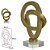 ESCULTURA DECOR POLIRESINA DOURADO ABSTRATA 29cm - Imagem 2