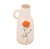 VASO GARRAFA DECOR DE CERAMICA FLOR LARANJA TRENTO WOLFF - Imagem 3