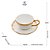 XICARA DE CHA DE PORCELANA BRANCO/DOURADO DUBAI 200ml WOLFF - Imagem 6