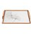 BANDEJA EM METAL ROSE COM BASE TIPO MÁRMORE MART 43cm - Imagem 1