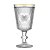 JOGO 6 TACAS PARIDES EM VIDRO BORDA GOLD 325ml BORBOLETA - Imagem 2