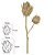 HASTE DECORATIVA PROTEA X2 FLORES COR PALHA 65cm - Imagem 2