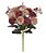 BUQUE DE FLOR MUM X10 FLORES MARSALA OUTONO CREME 26cm - Imagem 1