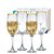 KIT 4 TAÇAS ONE CHAMPAGNE TECNOLOGIA AIR POINT BORDA DOURADA - Imagem 1