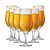 Jogo de 6 Taças de Vidro Berlin Filetada Ouro Cerveja 330ml - Imagem 1