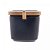 SALEIRO DE CERAMICA C/TAMPA E COLHER DE BAMBU AZUL - WOLFF - Imagem 4