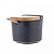 SALEIRO DE CERAMICA C/TAMPA E COLHER DE BAMBU AZUL - WOLFF - Imagem 1