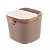 SALEIRO DE CERAMICA TAMPA E COLHER DE BAMBU AREIA WOLFF 9cm - Imagem 1