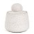 POTE DECORATIVO COM TAMPA EM CERAMICA OFF WHITE MART 15,5cm - Imagem 1