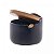 SALEIRO DE CERAMICA TAMPA E COLHER DE BAMBU AZUL WOLFF 10cm - Imagem 4
