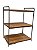 ESTANTE EM FERRO COM 3 PRATELEIRAS EM MADEIRA 48X37X27CM - Imagem 2