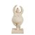 ESCULTURA BAILARINA GORDINHA EM POLIRRESINA BEGE MART 28cm - Imagem 1