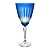 TACA P/AGUA EM CRISTAL LAPIDADO ELIZABETH BOHEMIA 350ml AZUL - Imagem 1