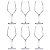 JG DE 6 TACAS PARA VINHO LINHA NAPA PASABAHCE EM VIDRO 580ml - Imagem 1