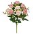 BUQUE DE FLORES ROSA CABBAGE X9 COR ROSA 39cm - Imagem 1
