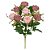 BUQUE DE FLORES ROSA CABBAGE X9 ROSA 2 TONS 39cm - Imagem 1