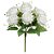 BUQUE DE FLORES ROSA X9 COR CREME 30cm - Imagem 1