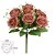 BUQUE DE FLORES ROSA X9 LARANJA CHA 30cm - Imagem 2